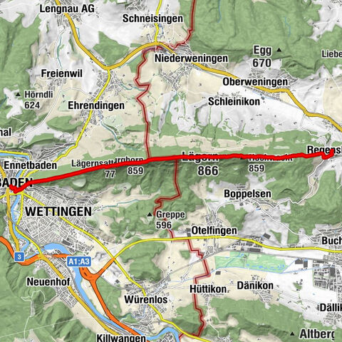Regensberg - Lägern - Baden
