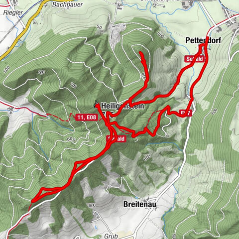 Setzenkogel (660 m) - St. Sebald am Heiligenstein ( 776 m) und Kogel (768 m)
