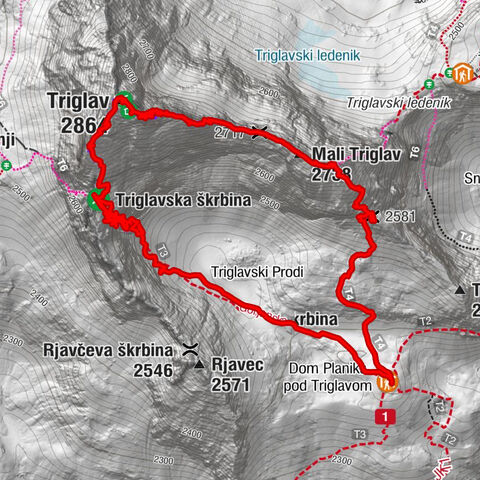 Planika ➡️ Gorjanska pot ➡️ Triglav ➡️ Mali Triglav ➡️Planika
