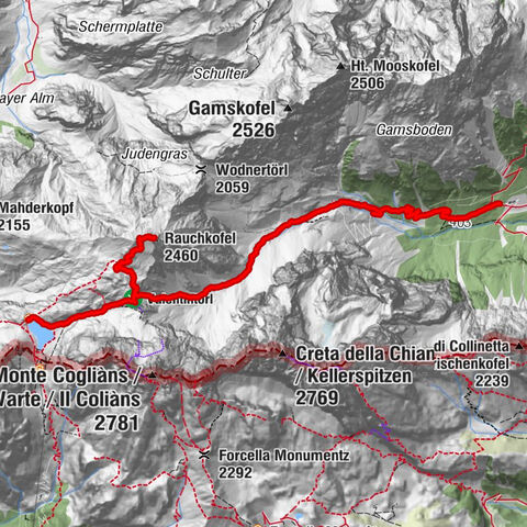 Untere Valentinalm über Rauchkofel bis Wolayerseehütte mit Johanna