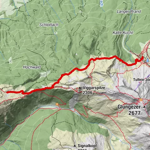 Zirbenweg, Patscherkofel über Zirbenweg nach Tulfes