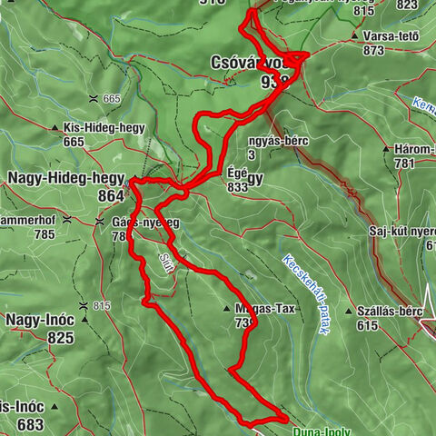 Királyrét ( cseresznyefa parkoló)- Nagy-Hideg-Hegy- Csóványos- Királyrét. Körtúra