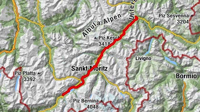 65 Inn cycling route Maloja-Zernez