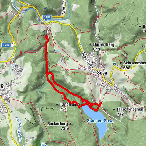 Sosa Talsperre - Blauenthaler Wasserfall