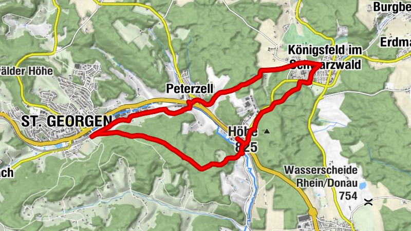 Rundweg über Königsfeld und Stockwald