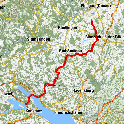 Ulrikaweg - entire route from Unterstadion to Hegne