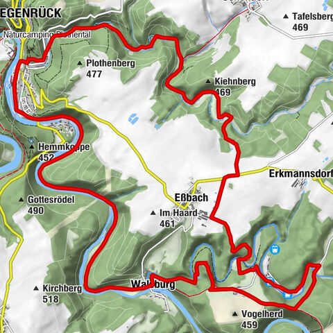 Circular hiking trail - Saale, Wisenta Valley and Plothengrund - Ziegenrück