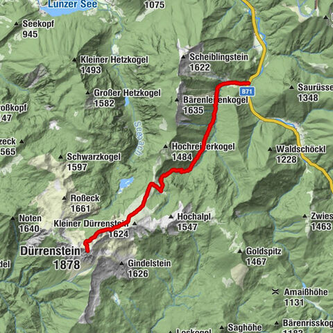 Dürrenstein über die Herrnalm