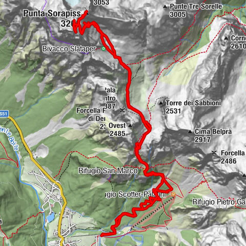 Baita Sun bar-punta sorapis-fopa di matia-croda marcora