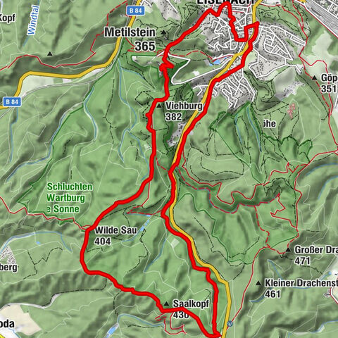 Wartburg und Drachenschlucht