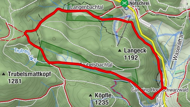 Naturlehrpfad im Naturschutzgebiet Langenbach-Trubelsbach