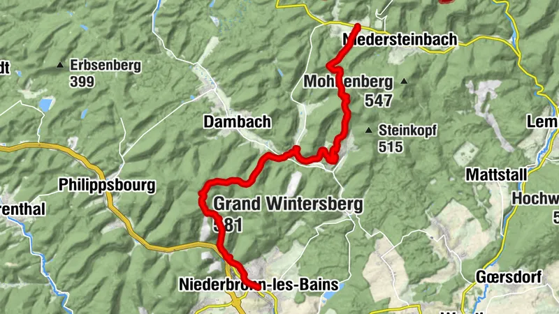 Crossing of the Vosges Mountains - Stage 02 - Obersteinbach - Niederbronn-les-Bains