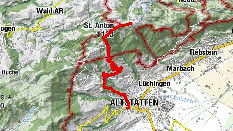 Höhentour Altstätten - St. Anton