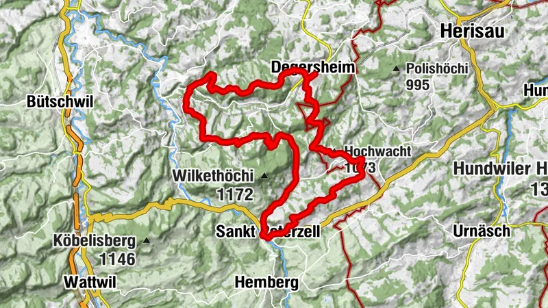 Mountain bike route Bergli