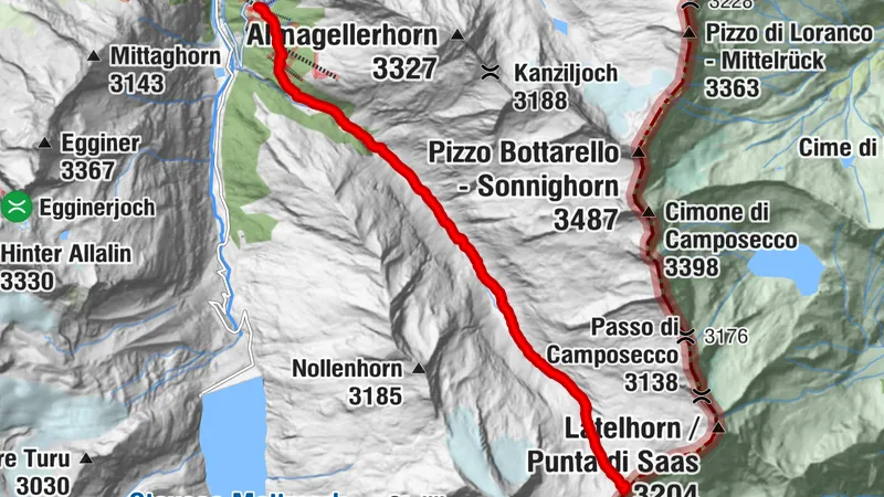 Historic hiking trail to the Antronapass