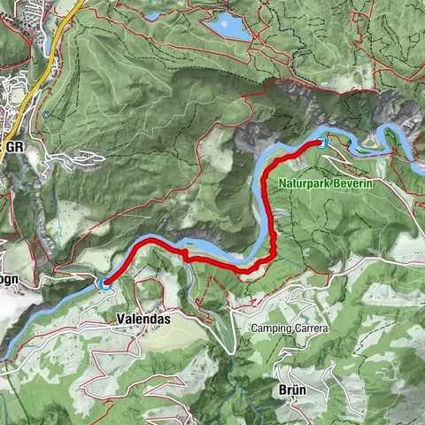 Rhine Gorge/Ruinaulta: Valendas - Versam