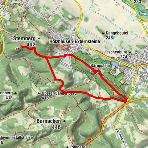 Rundkurs Falkenburg-Externsteine, Deutschland, Teutoburger Wald