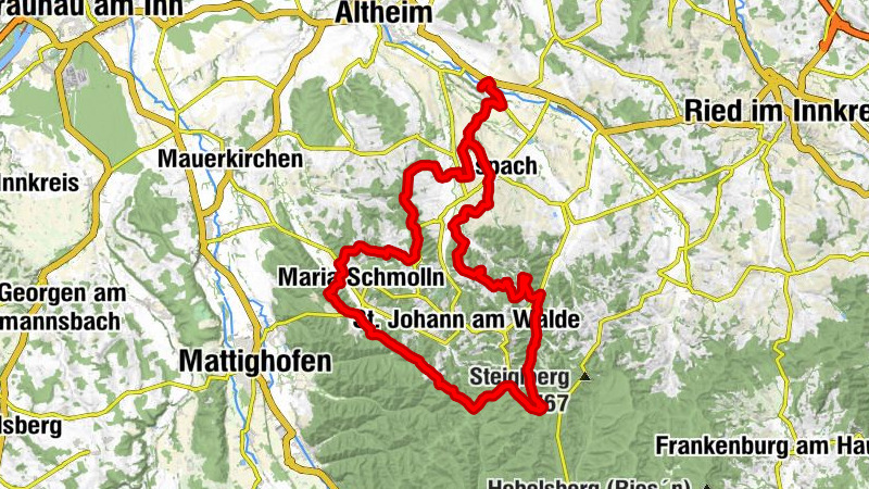 Frauschereck - Maria Schmolln Kobernauerwald Mtb Strecke