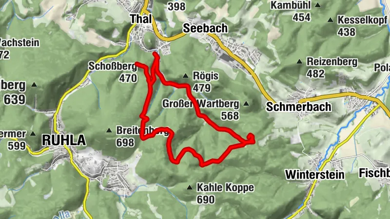 Circular route - Meisenstein route - Thal - Ruhla - Thuringian Forest