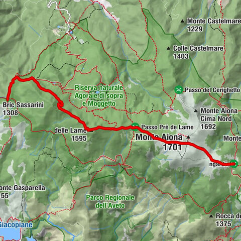Trail no. 33: Passo delle Lame - Passo della Spingarda