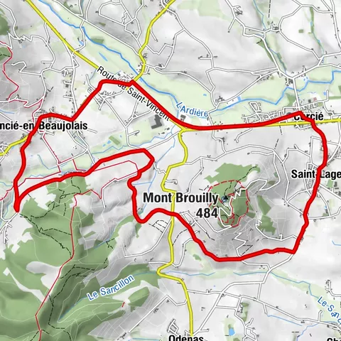 Around walking and cycling path - In the heart of Geopark, le Mont Brouilly - Loop 6.2