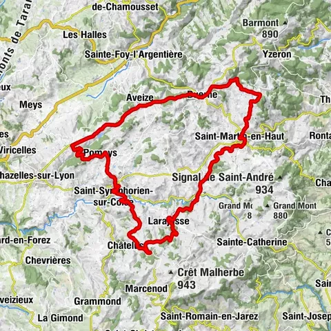 Monts du Lyonnais - Around the Hauts du Lyonnais - Loop 2.5