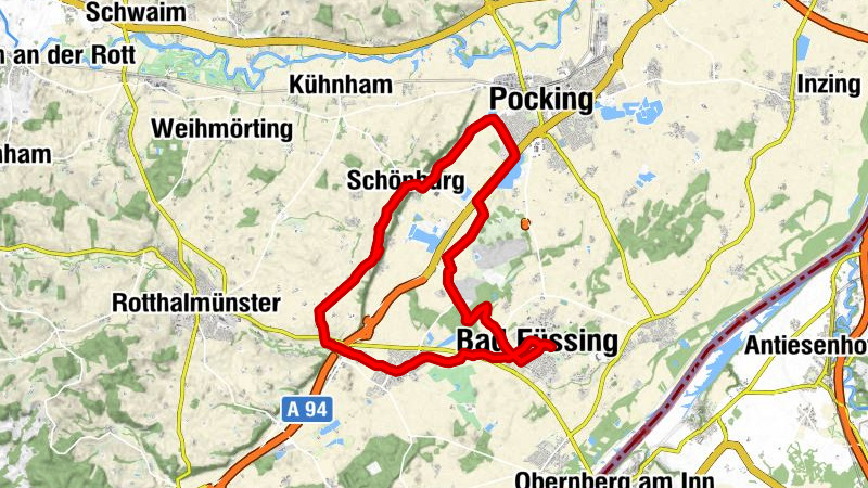 Route Blatt Bad Füssing
