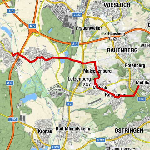 Jakobsweg Mühlhausen - Sankt Leon