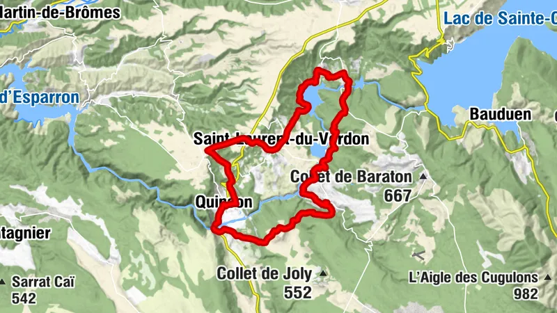 FCF MTB site - Provence Verdon - Track 19 - Red