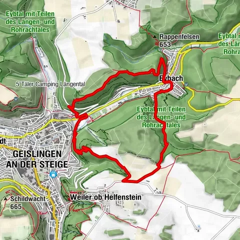 Löwenpfad "Geislinger Felsen-Tour" - up and down through the Eybach valley