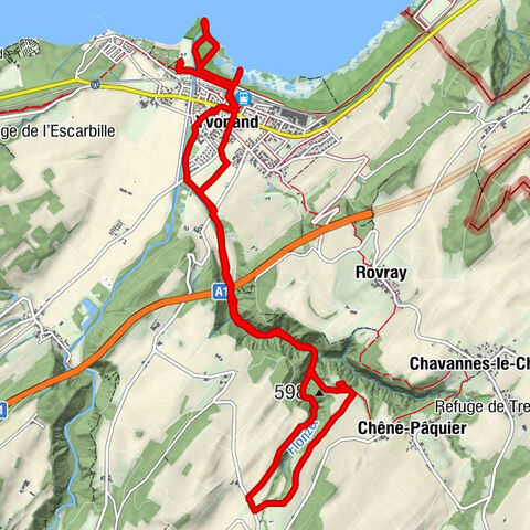 Yvonand – Vallon des Vaux – Tour de St. Martin - Vallon des Vaux - Yvonand