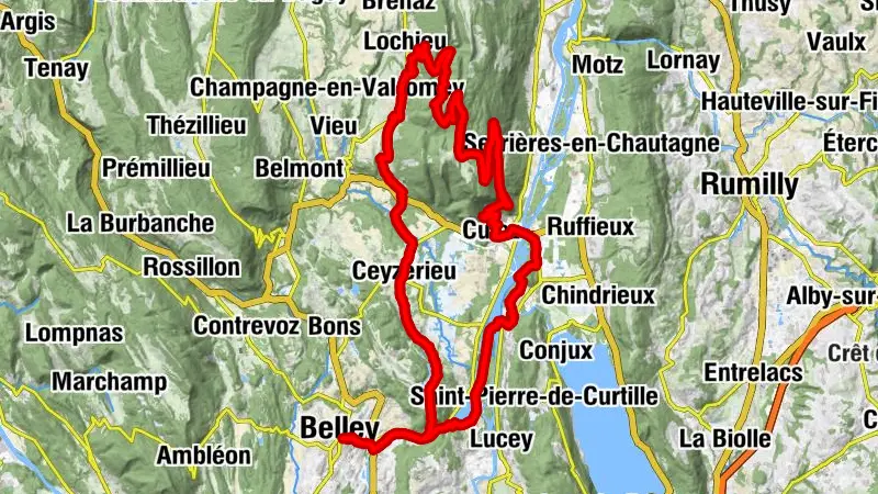 Cycling route : Le Grand Colombier