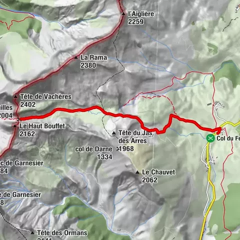 Le Col des Aiguilles depuis le Col du Festre