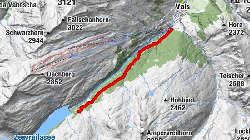 Old Zerfreila path with historical field names