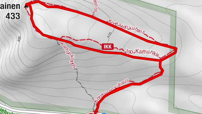 Konttaisen kuhaus 2 km Winter Trail, Valtavaara-Pyhävaara Nature Reserve