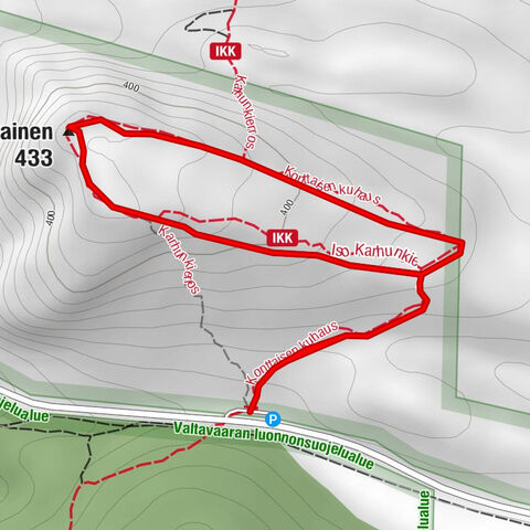 Konttaisen kuhaus 2 km Winter Trail, Valtavaara-Pyhävaara Nature Reserve