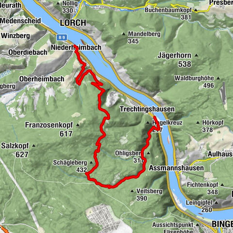 Welterbesteig Upper Middle Rhine Valley Stage 2 Trechtingshausen-Niederheimbach