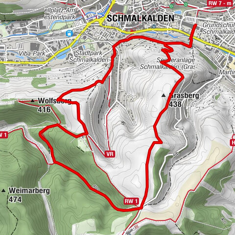 Circular route - Above the Roofs - Schmalkalden - Thuringian Forest