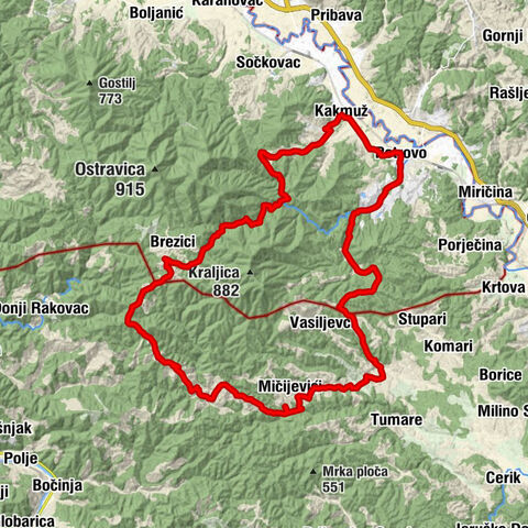 Kakmuž-Brezici-Borovac-Panjik-Kakmuž