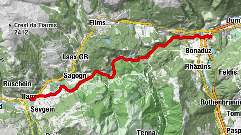 Stage 6: Rhine hike Ilanz - Reichenau