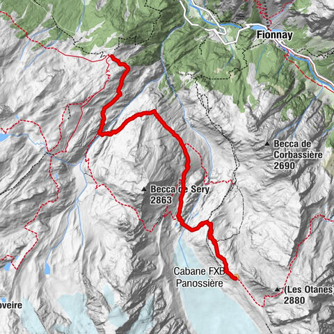 From Cabane Brunet to Cabane FXB Panossière