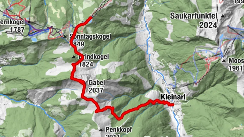 High-altitude hike: Grafenberg - Gabel - Kurzeggalm - Kleinarl/Summer 2026: Grafenberg Cable Car closed due to construction of a new lift.