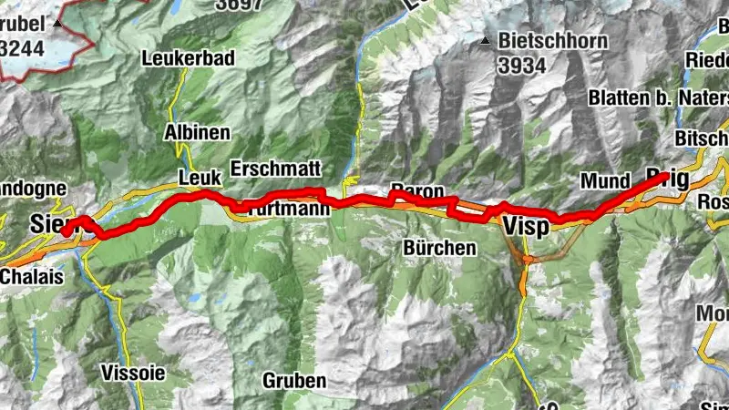 Route du Rhône - Etape 3: Brig - Sierre