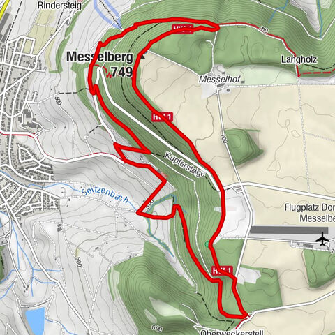 Lion trail "Messelberg tour" - hiking with impressive views