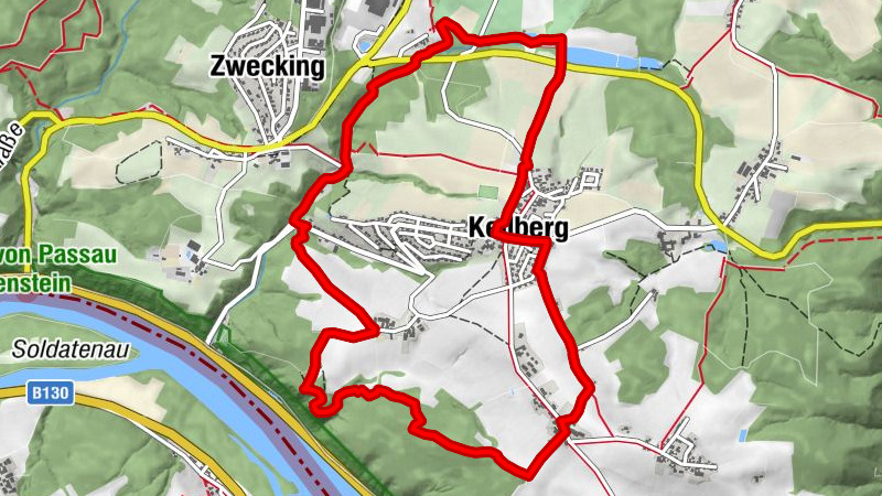 Kellberg-Thyrnau: Kellberg Celts route