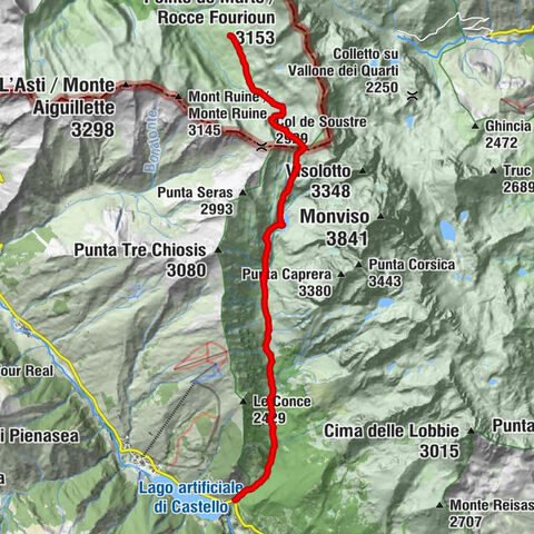 04 Monviso Ring. Rifugio du Viso - Rifugio Alevè . Pontechianale, Piemont/Italien
