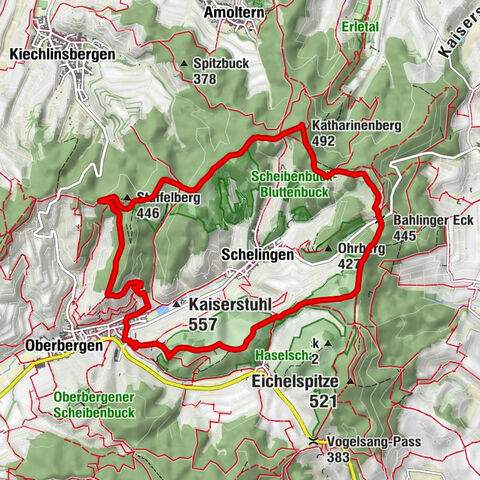 Oberbergen - Katharinenkapelle - Schelinger Höhe - Badberg (Rundweg)