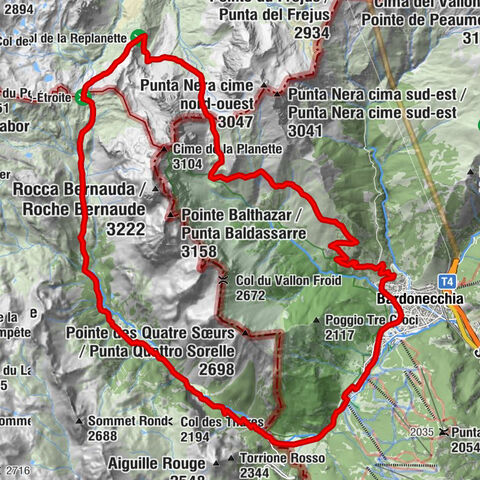BARDONECCHIA Loop Colle della Rho - Col de la Replanette - Colle di Valle Stretta