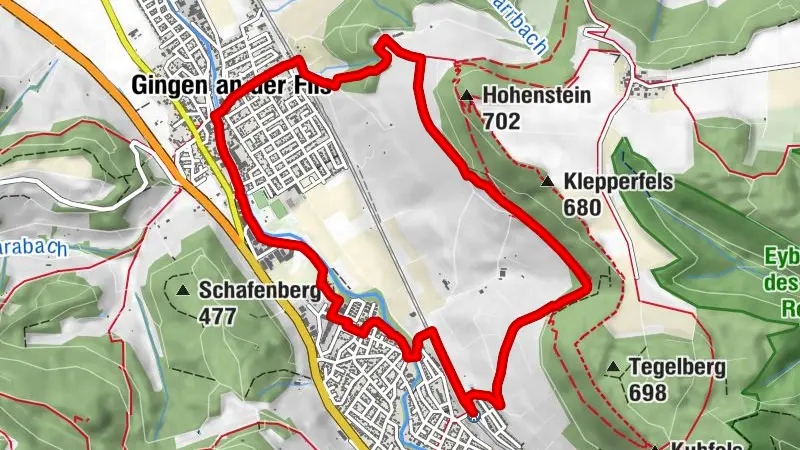 Panorama trail under the Hohenstein
