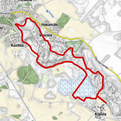 Kiipula mountain bike route 10.7 km
